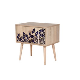 Hanah Home Two - 123 Mesilla de Noche Roble Sonoma con 2 Cajones